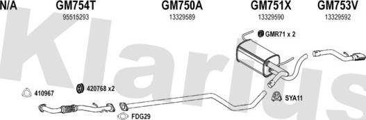 Klarius 391946U - Система випуску ОГ autocars.com.ua