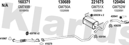 Klarius 391947E - Система випуску ОГ autocars.com.ua