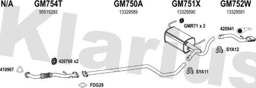 Klarius 391948U - Система випуску ОГ autocars.com.ua