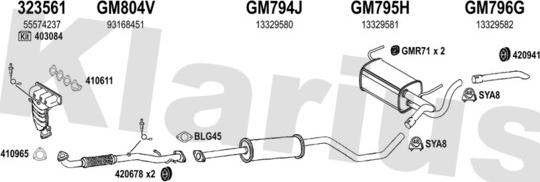 Klarius 391981U - Система випуску ОГ autocars.com.ua