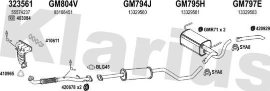Klarius 391982U - Система випуску ОГ autocars.com.ua
