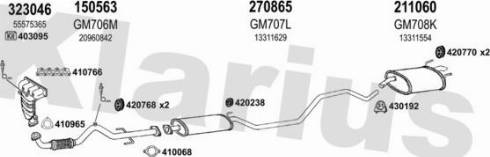 Klarius 392023E - Система випуску ОГ autocars.com.ua