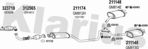 Klarius 392028E - Система випуску ОГ autocars.com.ua