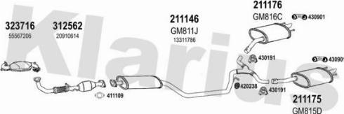 Klarius 392032E - Система випуску ОГ autocars.com.ua