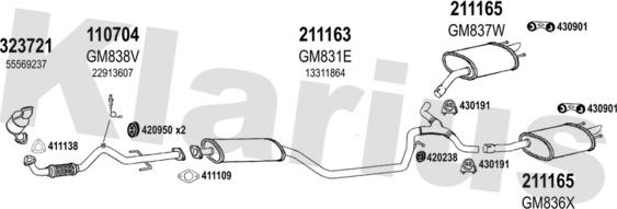 Klarius 392049E - Система випуску ОГ autocars.com.ua