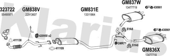 Klarius 392050U - Система випуску ОГ autocars.com.ua