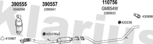 Klarius 392072E - Система випуску ОГ autocars.com.ua