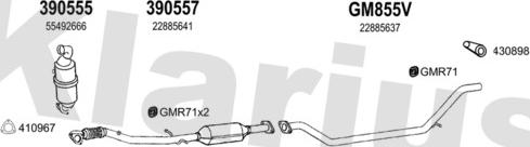 Klarius 392073U - Система випуску ОГ autocars.com.ua