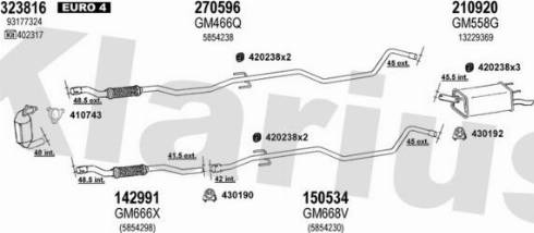 Klarius 392115E - Система випуску ОГ autocars.com.ua