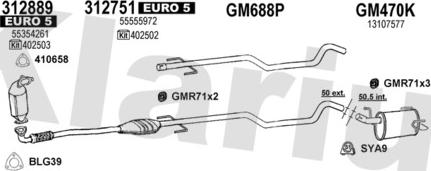 Klarius 392138U - Система випуску ОГ autocars.com.ua