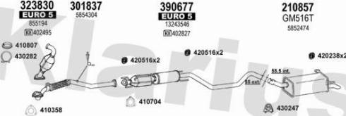Klarius 392171E - Система випуску ОГ autocars.com.ua