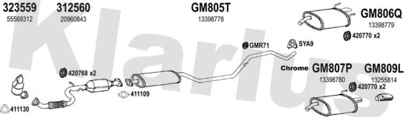 Klarius 392215U - Система випуску ОГ autocars.com.ua