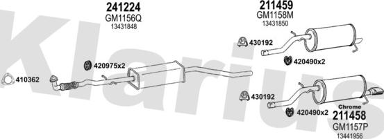 Klarius 392218E - Система випуску ОГ autocars.com.ua