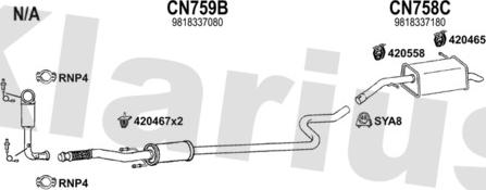 Klarius 392226U - Система випуску ОГ autocars.com.ua