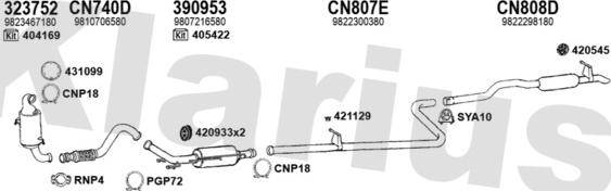 Klarius 392230U - Система випуску ОГ autocars.com.ua