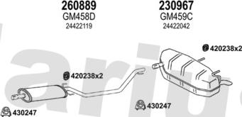 Klarius 392268E - Система випуску ОГ autocars.com.ua