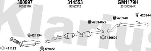 Klarius 721383U - Система випуску ОГ autocars.com.ua