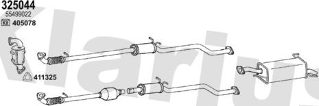 Klarius 392312E - Система випуску ОГ autocars.com.ua