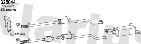 Klarius 392312U - Система випуску ОГ autocars.com.ua