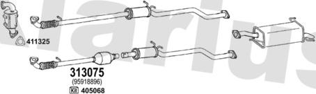 Klarius 392313E - Система випуску ОГ autocars.com.ua