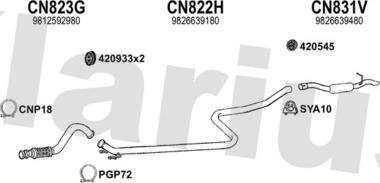Klarius 393084U - Система випуску ОГ autocars.com.ua