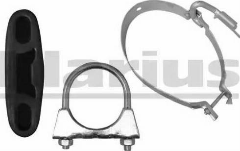 Klarius 402716 - Монтажний комплект, глушитель autocars.com.ua