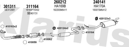 Klarius 420083E - Система випуску ОГ autocars.com.ua
