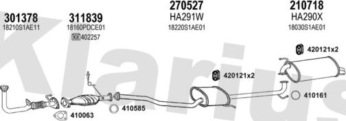 Klarius 420228E - Система випуску ОГ autocars.com.ua