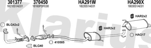 Klarius 420235U - Система випуску ОГ autocars.com.ua