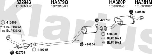 Klarius 420245U - Система випуску ОГ autocars.com.ua