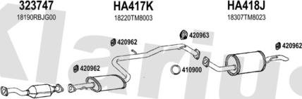 Klarius 420432U - Система випуску ОГ autocars.com.ua