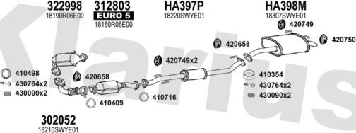 Klarius 420436E - Система випуску ОГ autocars.com.ua