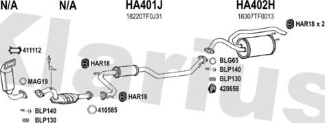 Klarius 420459U - Система випуску ОГ autocars.com.ua