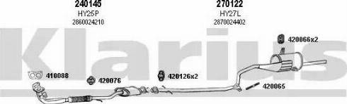 Klarius 450012E - Система випуску ОГ autocars.com.ua