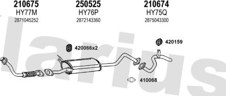 Klarius 450041E - Система випуску ОГ autocars.com.ua