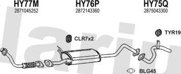 Klarius 450041U - Система випуску ОГ autocars.com.ua