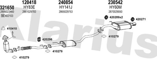 Klarius 450044E - Система випуску ОГ autocars.com.ua