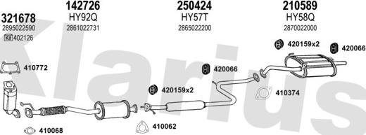 Klarius 450058E - Система выпуска ОГ avtokuzovplus.com.ua