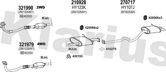 Klarius 450081E - Система випуску ОГ autocars.com.ua