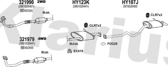 Klarius 450081U - Система випуску ОГ autocars.com.ua