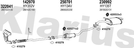 Klarius 450100E - Система випуску ОГ autocars.com.ua