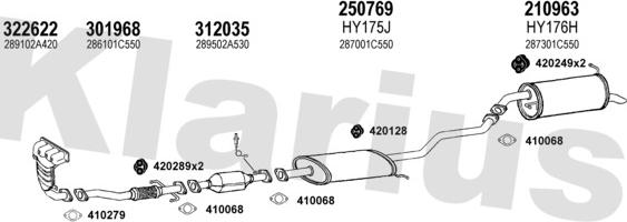 Klarius 450155E - Система випуску ОГ autocars.com.ua