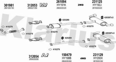 Klarius 450167E - Система випуску ОГ autocars.com.ua