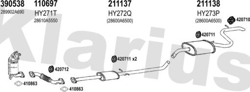 Klarius 450227E - Система выпуска ОГ avtokuzovplus.com.ua