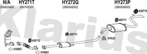 Klarius 450265U - Система выпуска ОГ avtokuzovplus.com.ua