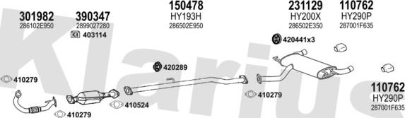 Klarius 450272E - Система випуску ОГ autocars.com.ua