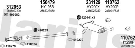 Klarius 450274E - Система випуску ОГ autocars.com.ua