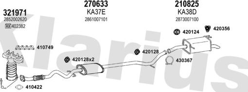 Klarius 500014E - Система випуску ОГ autocars.com.ua