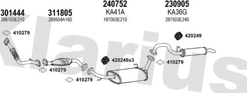 Klarius 500016E - Система випуску ОГ autocars.com.ua