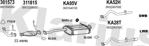 Klarius 500028U - Система випуску ОГ autocars.com.ua